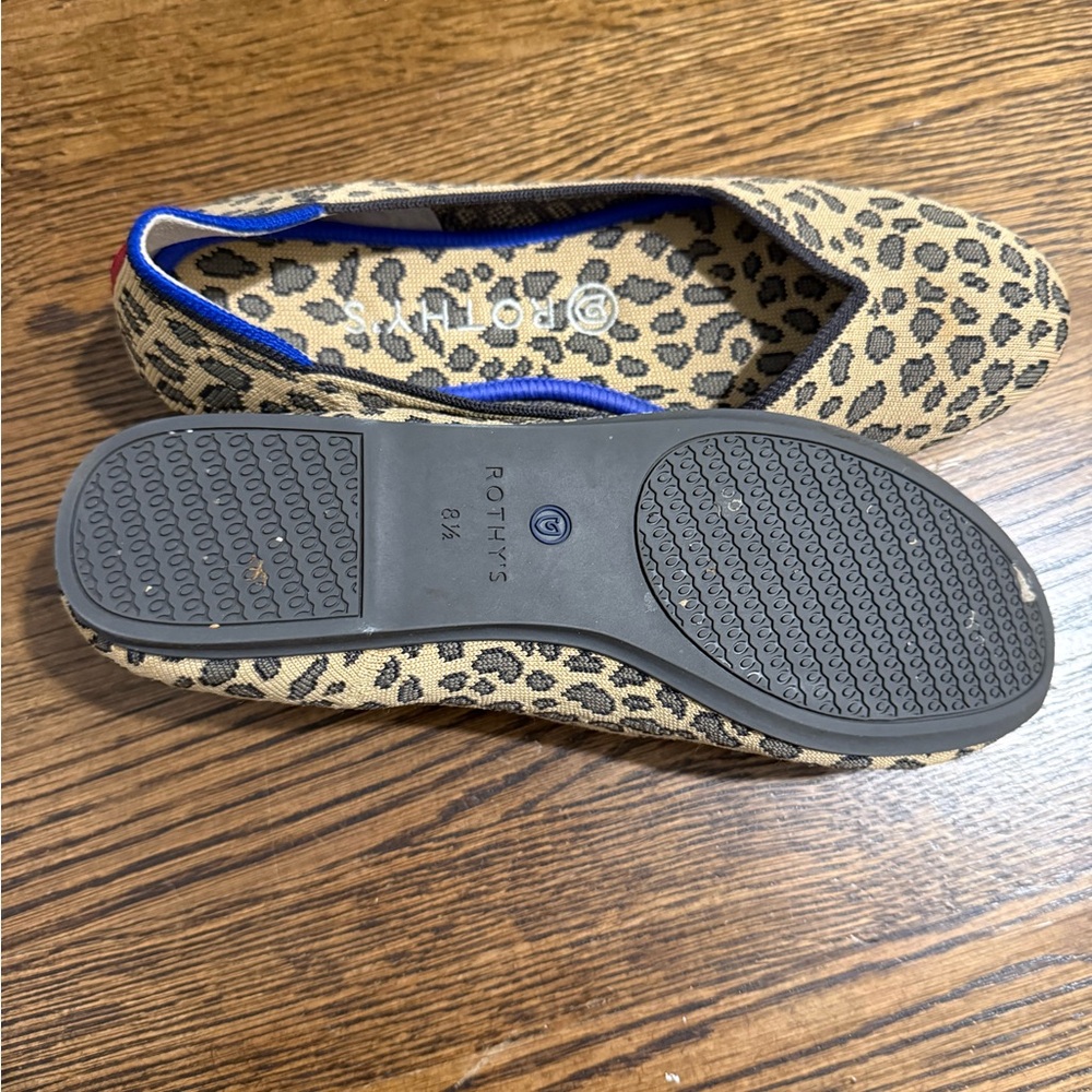 Leopard Print Women's Ballet Flats - Tan - Picture 3 of 3